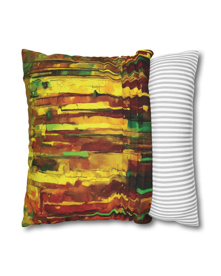 Striped Beta Spun Polyester Square Pillowcase, 14" x 14"