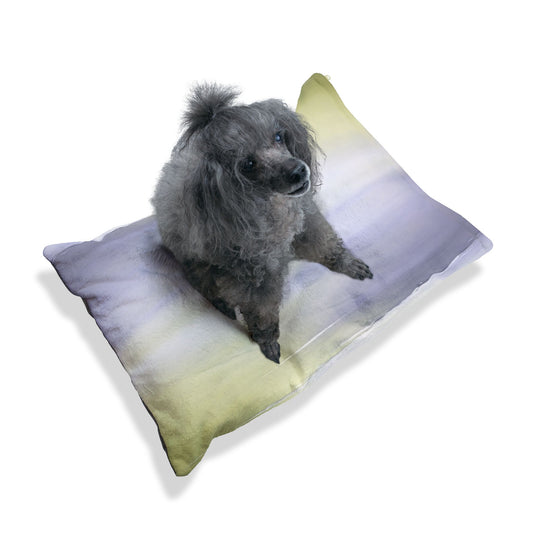 Lavender Sea Golden Fog 28" × 18" Pet Bed