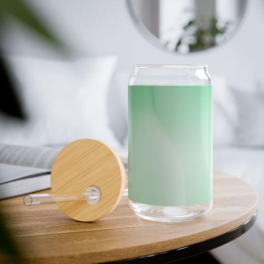 Mint Fade Sipper Glass, 16oz