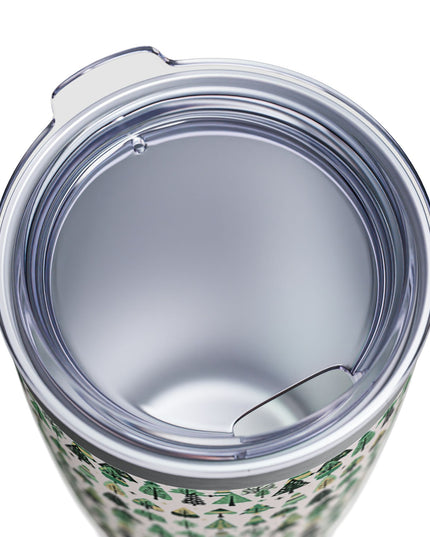 Mini Vintage Green Trees Ringneck Tumbler, 20oz in white