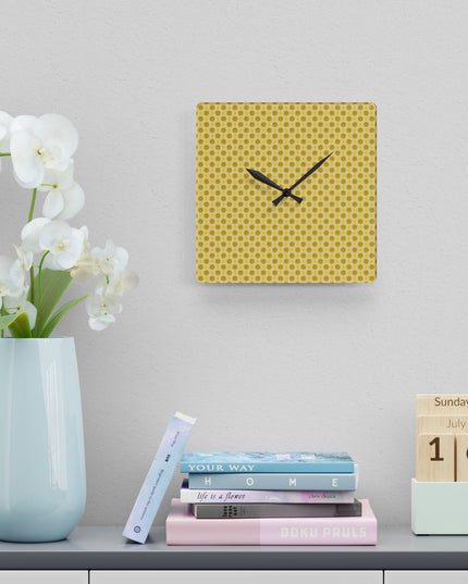 Lemongrass Star-crossed Bodies Acrylic Wall Clock, Round or Square, 10.75" x 10.75"
