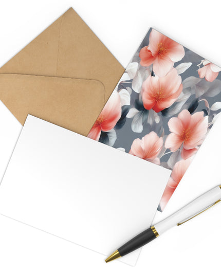 Red Blossom Floral Bunch Postcards (7 pcs)