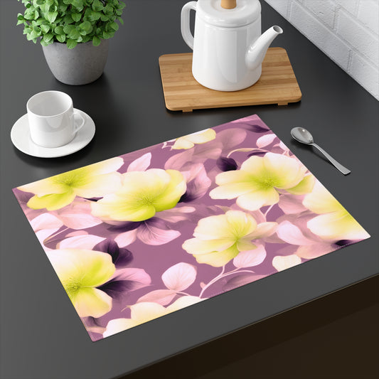 Lemon Blossom Floral Bunch Placemat, 1 pc