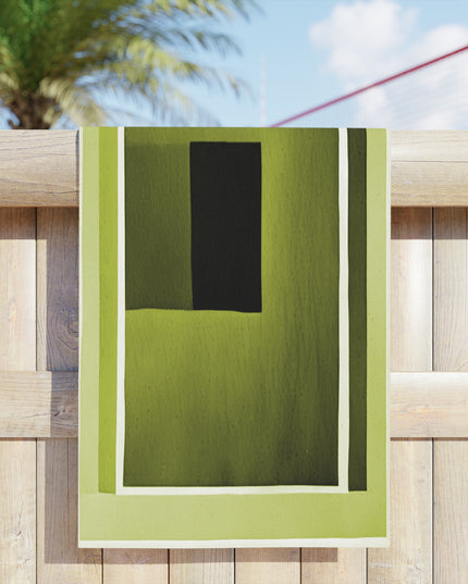 Lemongrass Shadow Beach Towel, 24" x 44"