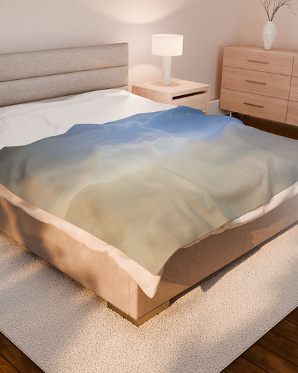 Cobalt Fade Velveteen Plush Blanket, 60" x 80"