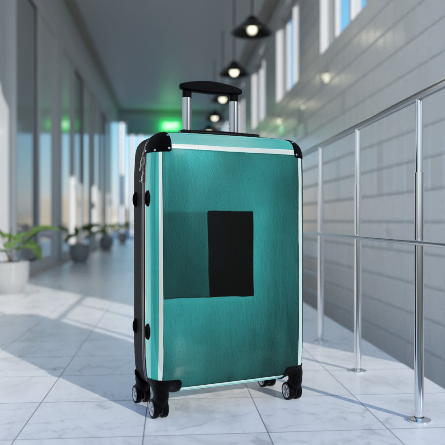 Tif Shadow Medium Suitcase with built in lock, 4 double-wheels, telescopic handle, and ABS back hard-shell