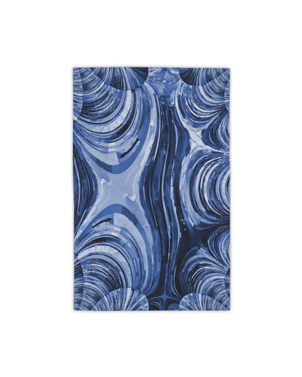 Uzi Spiral Deep Blue Beach Towel, 18" x 27"