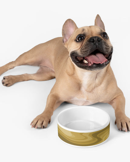Brown Wavey 16 oz Pet Bowl