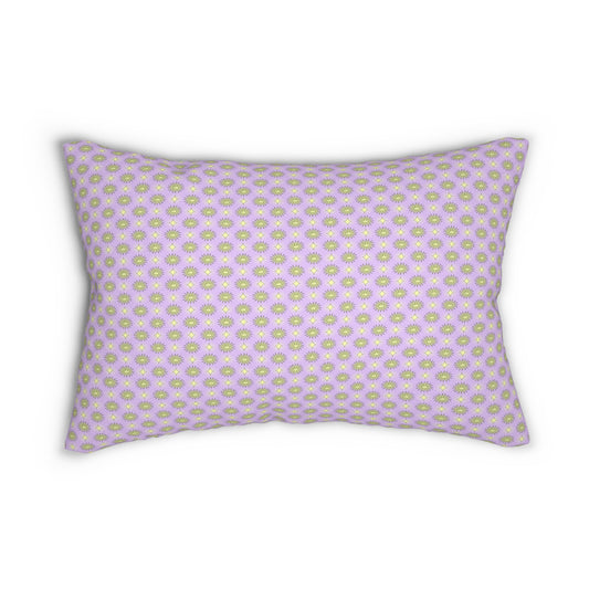Magenta Star-crossed Bodies Spun Polyester Lumbar Pillow, 20" x 14"