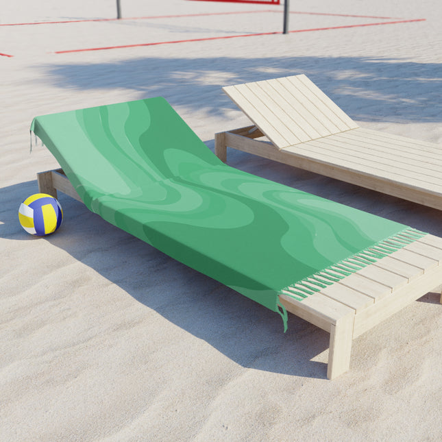 Mint Green Wavey 38" × 81" Boho Beach Cloth