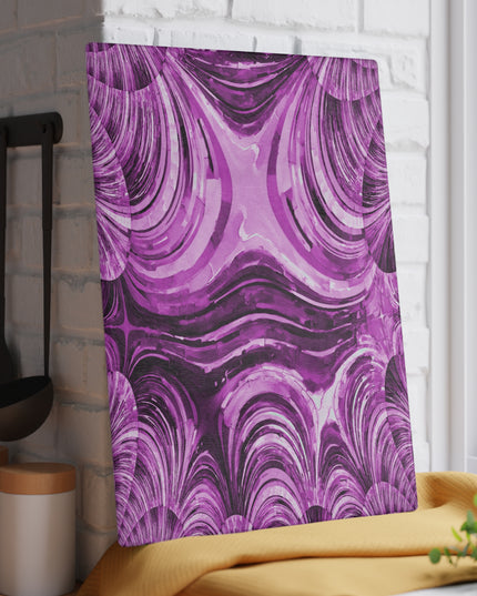 Uzi Spiral Powder Lavender 11" x 15" Glass Cutting Board