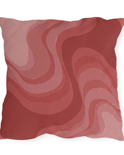 Power Red Wavey 20" x 20" Outdoor Pillow