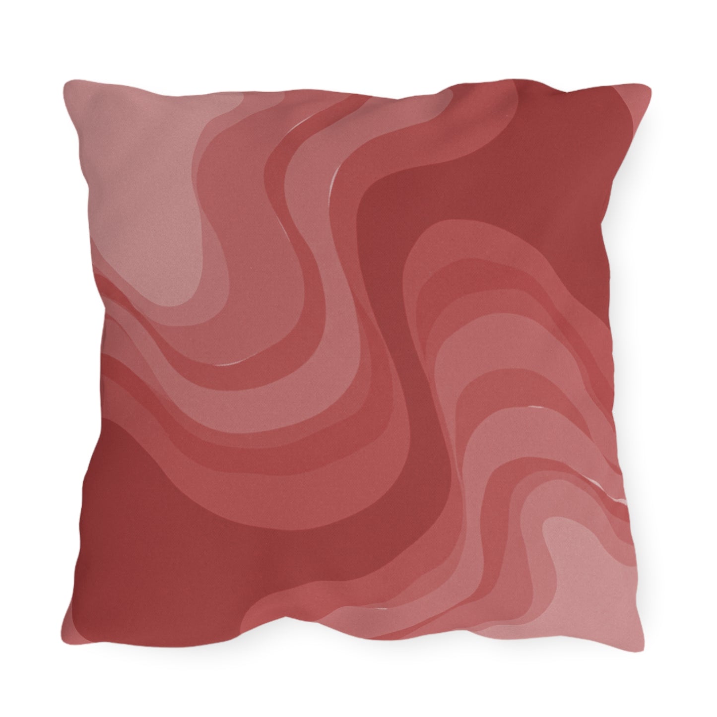 Power Red Wavey 20" x 20" Outdoor Pillow