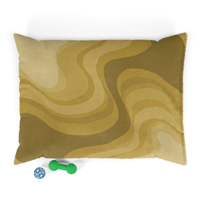 Brown Wavey 40" × 30" Pet Bed