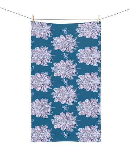 Lavender Floral Butterflies Hand Towel, 16" x 28"