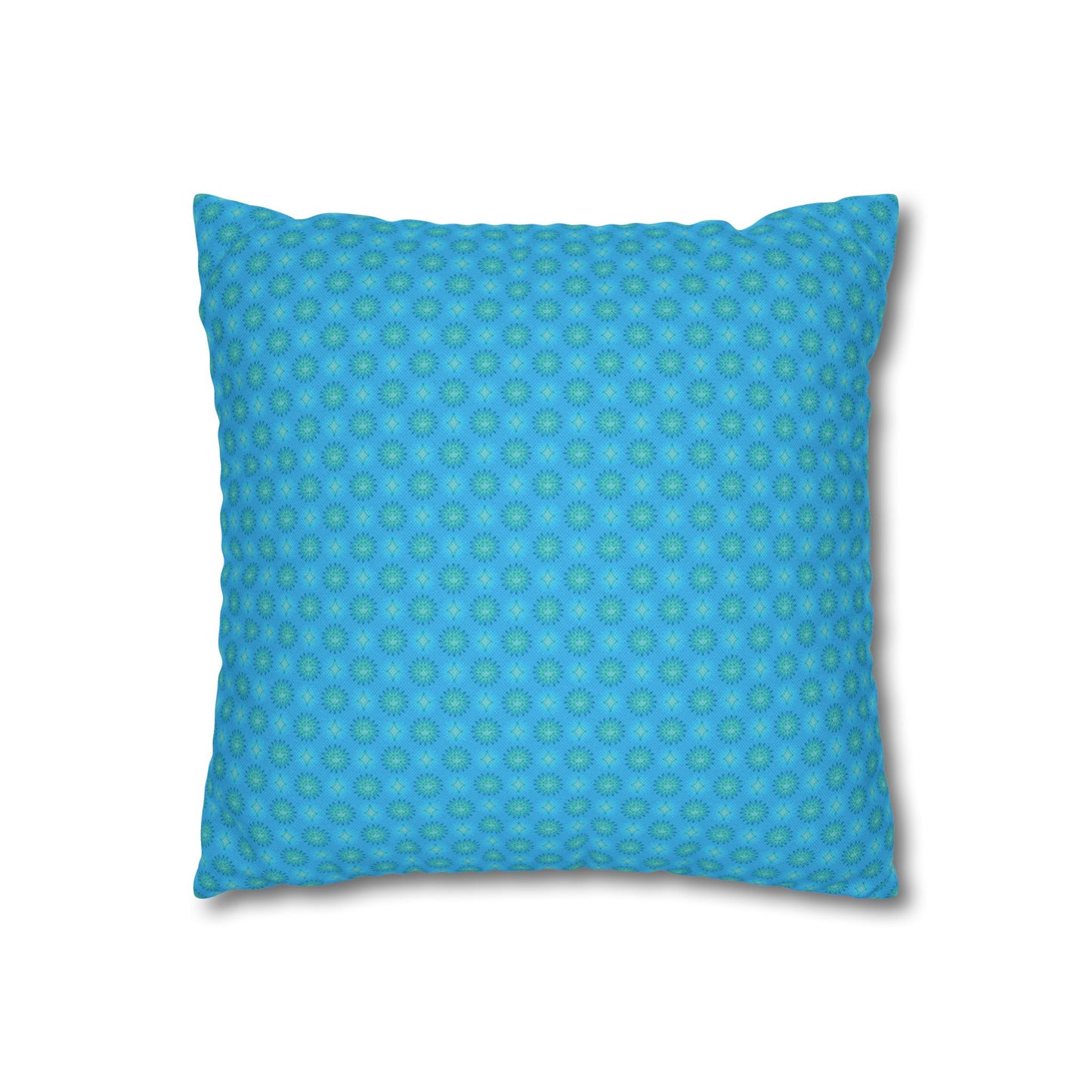 Light Blue Star-crossed Bodies Spun Polyester Square Pillowcase, 14" x 14"