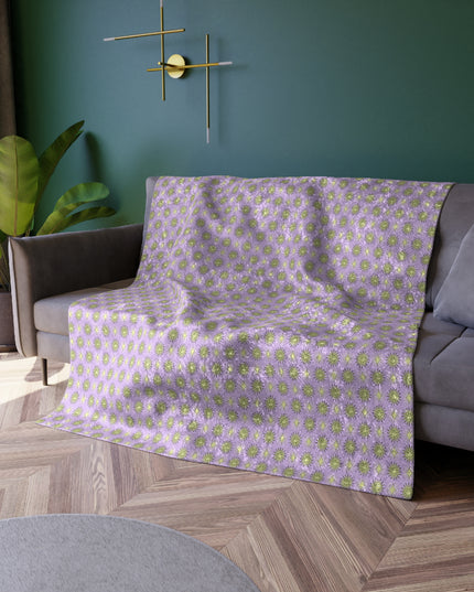 Magenta Star-crossed Bodies Crushed Velvet Blanket, 50" x 60"