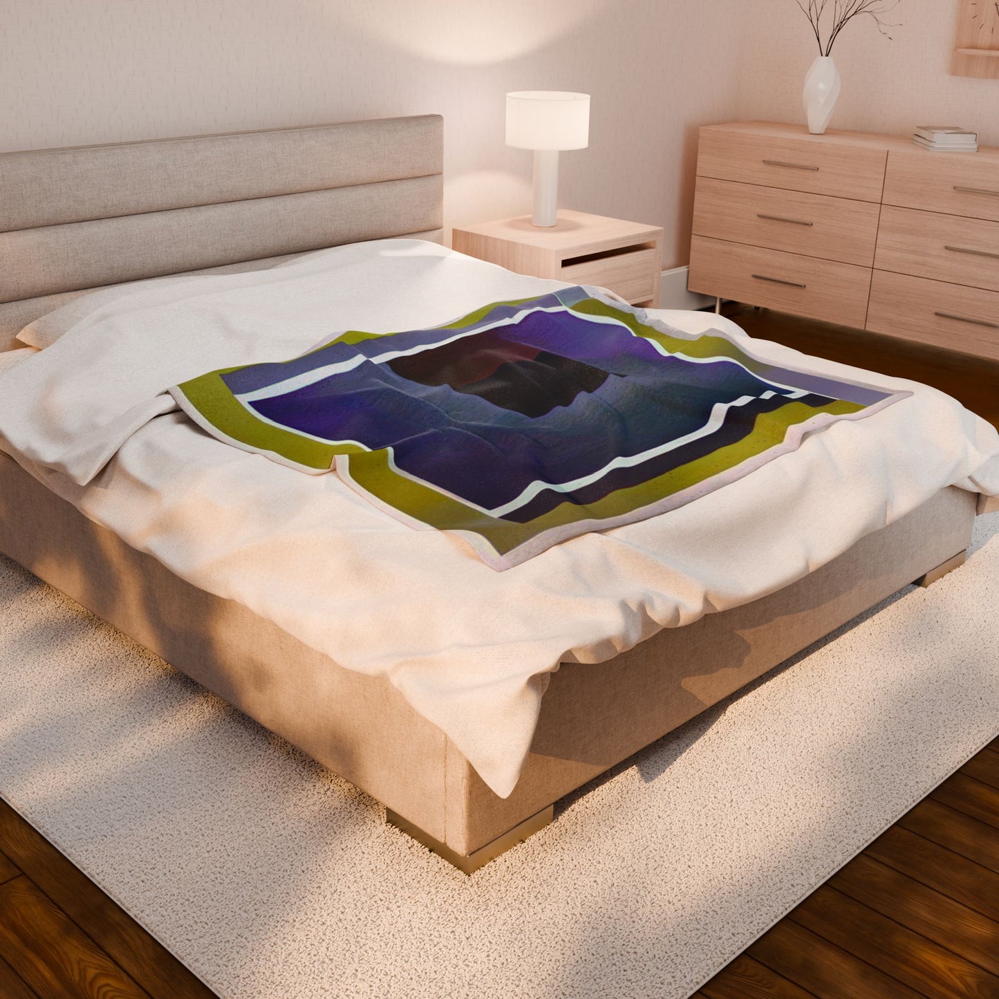 Zeta Shadow Velveteen Plush Blanket, 50" x 60"