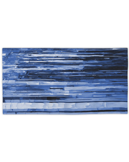 Striped Deep Blue Beach Towel, 24" x 44"