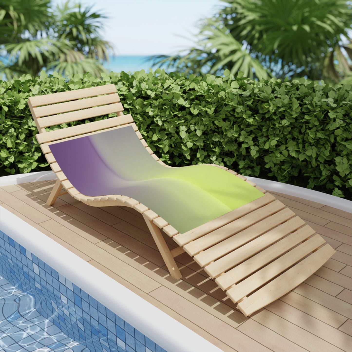 Purple Golden Fade Beach Towel, 24" x 44"