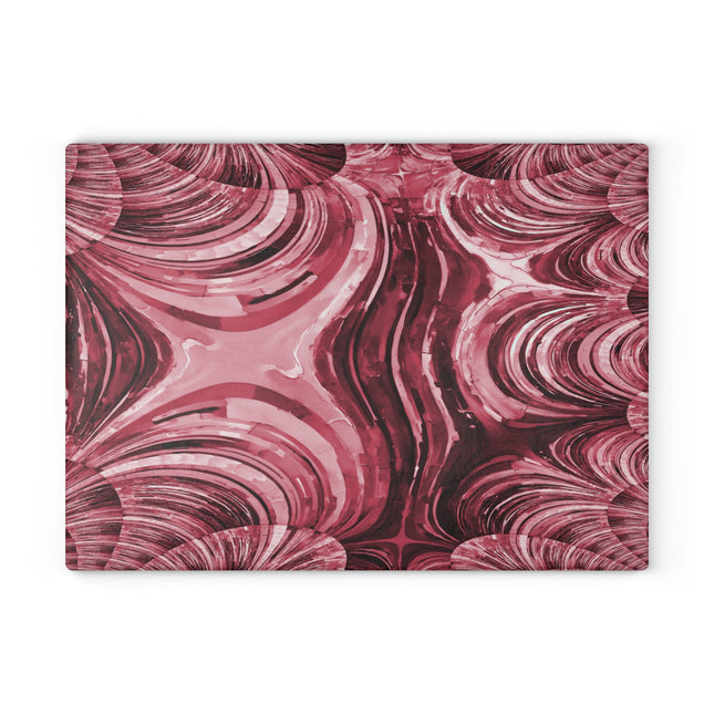 Uzi Spiral Ruby 11" x 15" Glass Cutting Board