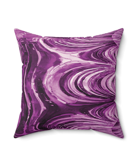 Uzi Spiral Powder Lavender Faux Suede Square Pillow, 18" x 18"