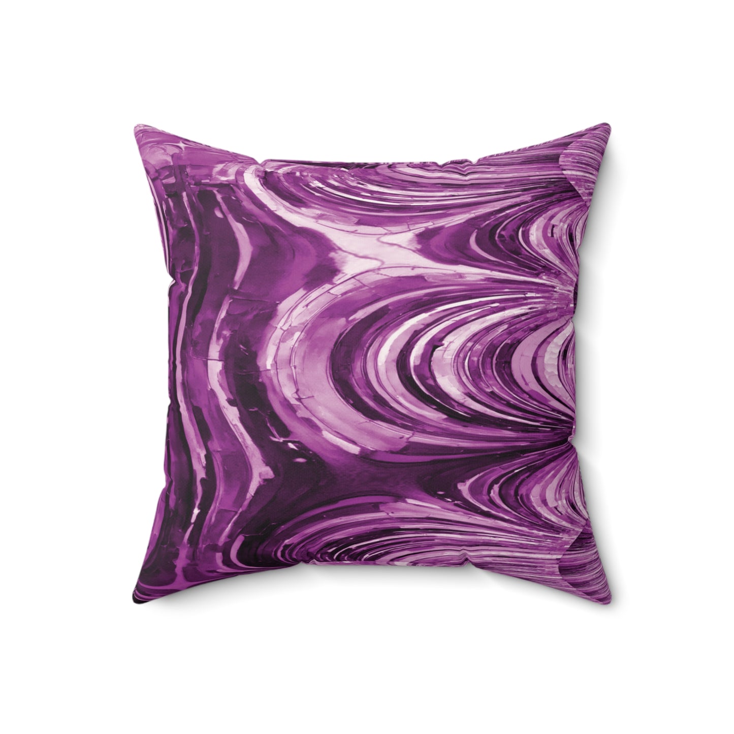 Uzi Spiral Powder Lavender Faux Suede Square Pillow, 18" x 18"