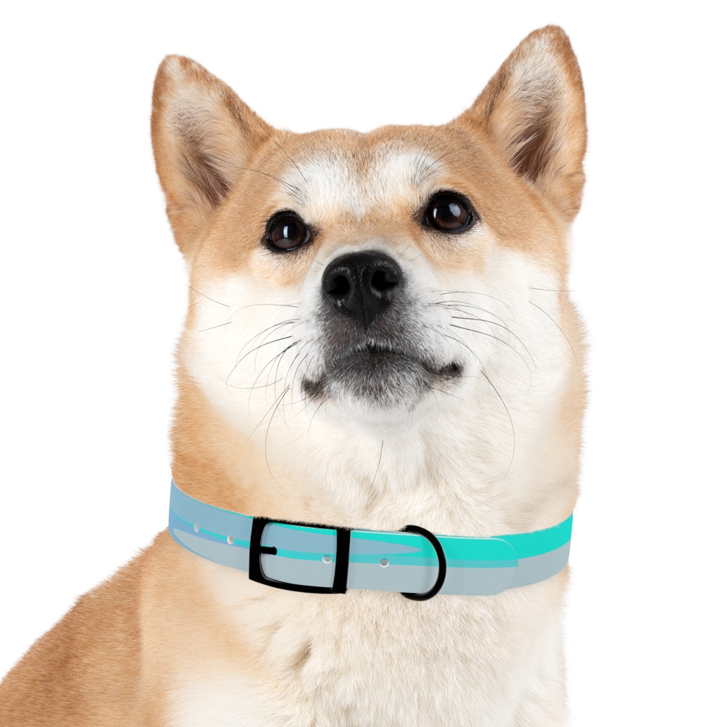 Pastel Tan and Tif Patches Extra Large Dog Collar