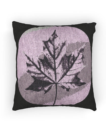 Purple Maple Leaf Woven Pillow, 17" x 18"