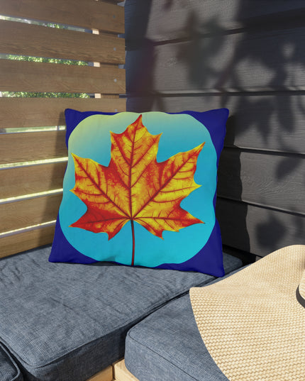 Alpha Maple Leaf 16" x 16" Outdoor Pillow