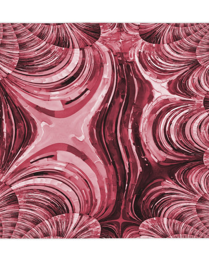 Uzi Spiral Ruby Tablecloth, 55" x 55"