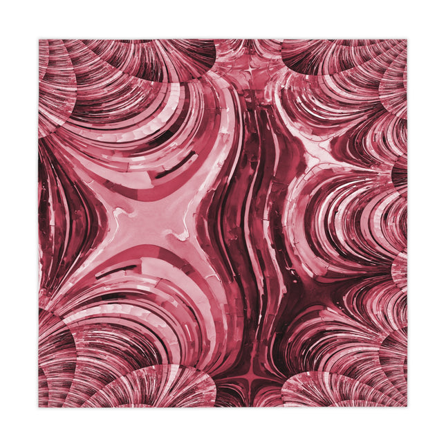 Uzi Spiral Ruby Tablecloth, 55" x 55"
