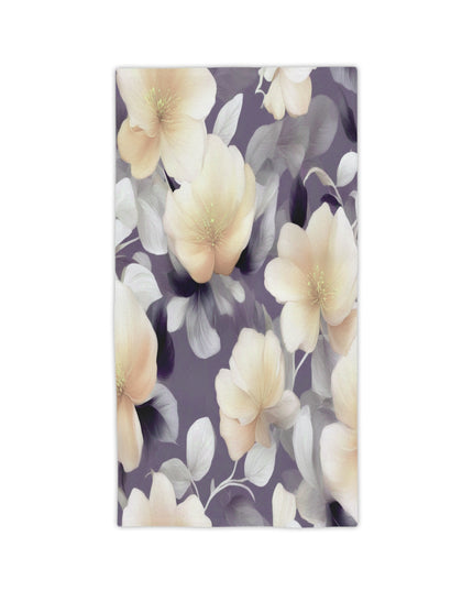 White Blush Floral Bunch Beach Towel, 24" x 44"