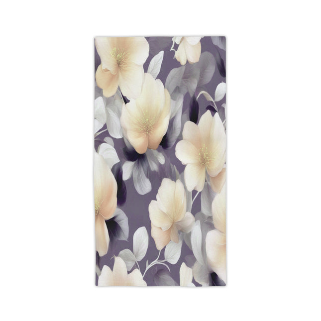 White Blush Floral Bunch Beach Towel, 24" x 44"
