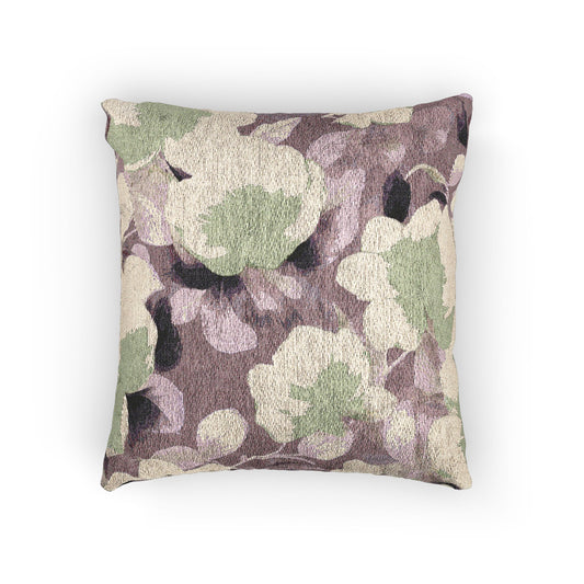 Lavender Yellow Florals Woven Pillow, 17" x 18"