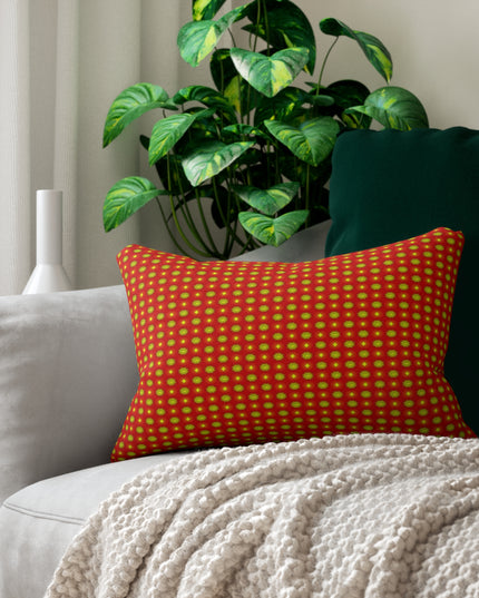 Late Evening Star-crossed Bodies Spun Polyester Lumbar Pillow, 20" x 14"
