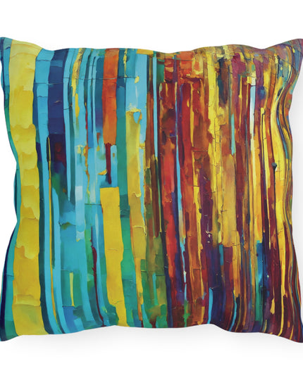 Striped Alpha Pastel 16" x 16" Outdoor Pillow