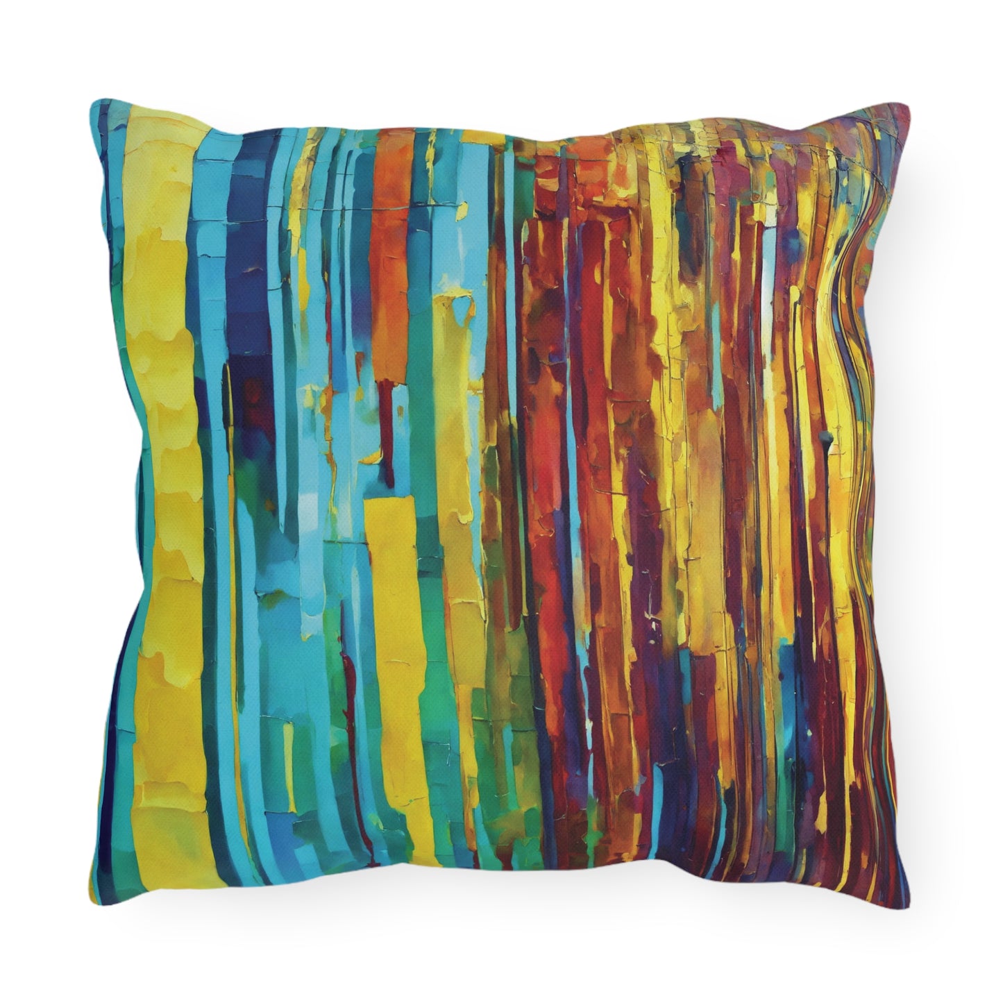 Striped Alpha Pastel 16" x 16" Outdoor Pillow