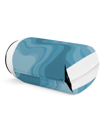Sky Blue Wavey 12 oz Can Cooler Sleeve