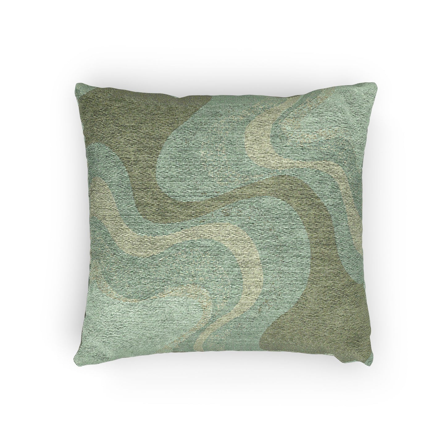 Greenie Meanie Wavey Woven Pillow, 17" x 18"