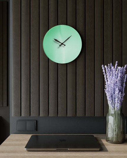 Mint Fade Acrylic Wall Clock, Round or Square, 10.75" x 10.75"