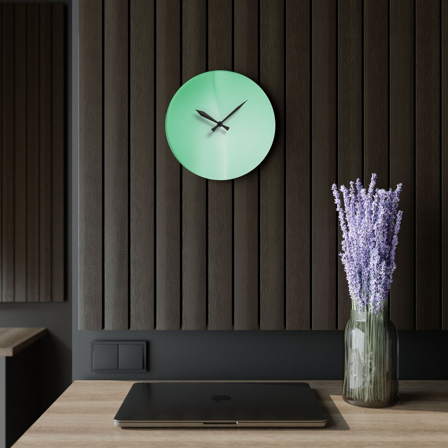 Mint Fade Acrylic Wall Clock, Round or Square, 10.75" x 10.75"