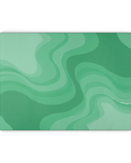 Mint Green Wavey Glass Cutting Board, 11" x 15"