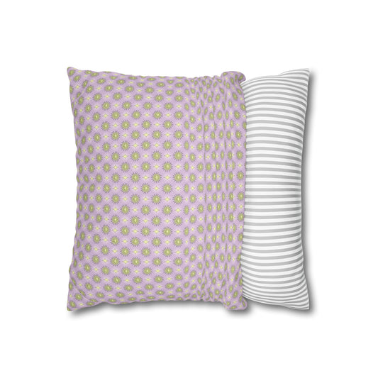 Magenta Star-crossed Bodies Spun Polyester Square Pillowcase, 14" x 14"
