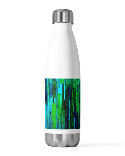 Striped Blue Green 20oz Insulated Water Bottle