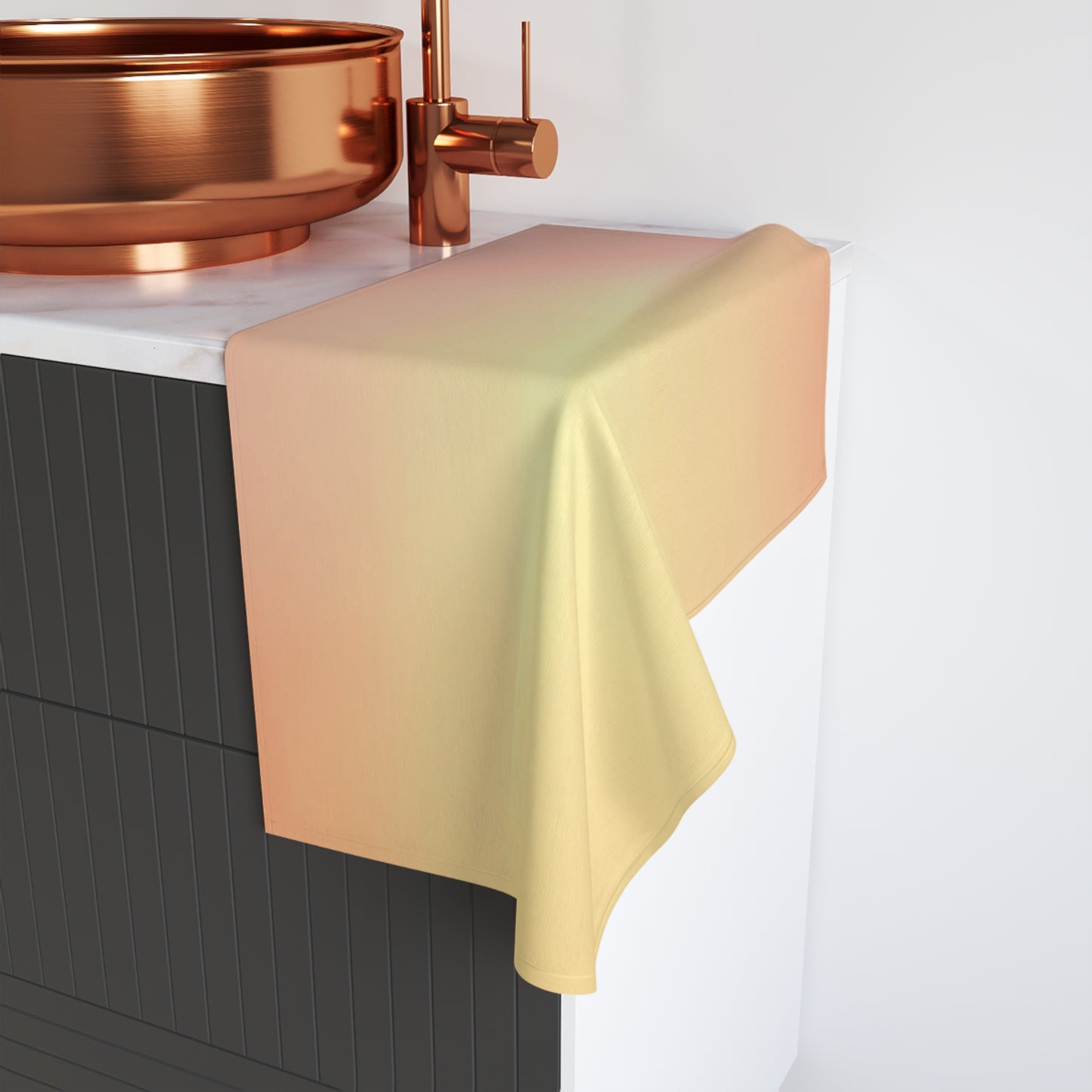 Hot Peach Fade Hand Towel, 16" x 28"