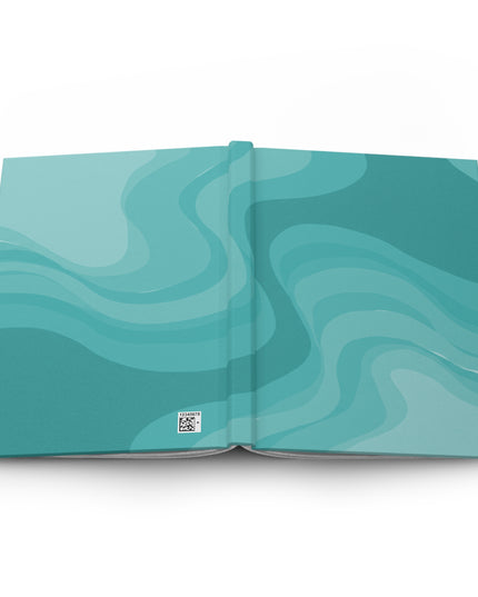 Tif Green Wavey 5.75" x 8" Hardcover Journal Matte with 150 lined pages