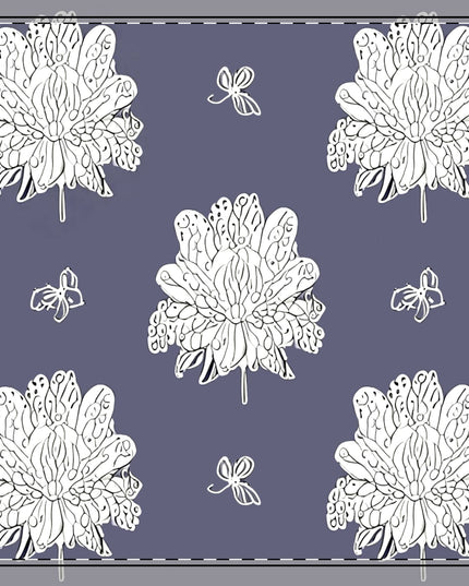 White Floral Butterflies 22" x 22" Cotton Twill Napkin