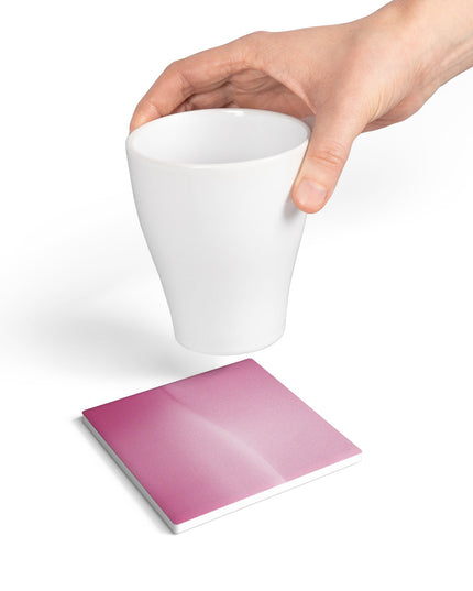Pink Blush Fade 4" x 4" Square Ceramic Coaster