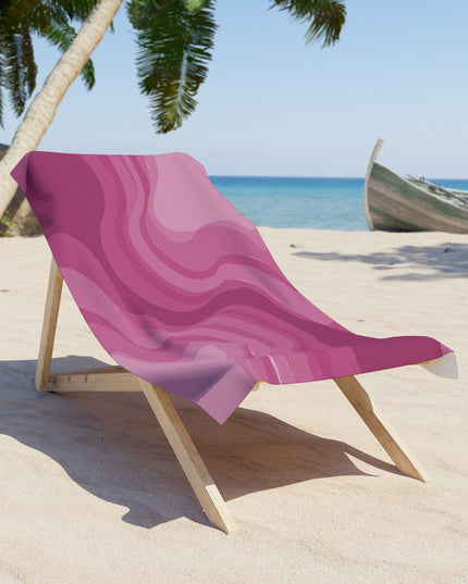 Pinky Mauve Wavey 30" x 60" Beach Towel
